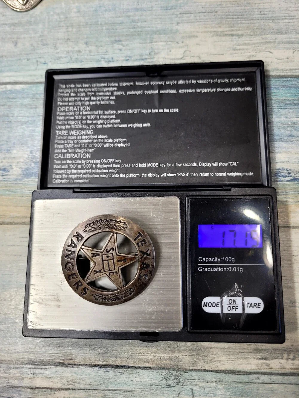 Vintage STERLING Texas Rangers Star Pin - Silver Tone